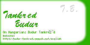 tankred budur business card